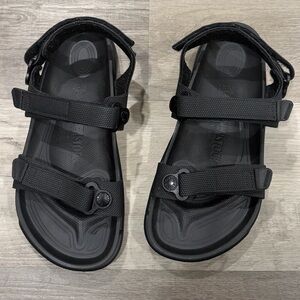 Birkenstock Kalahari Black Birko- Flor Adjustable Sport Sandals Sz L8 M6